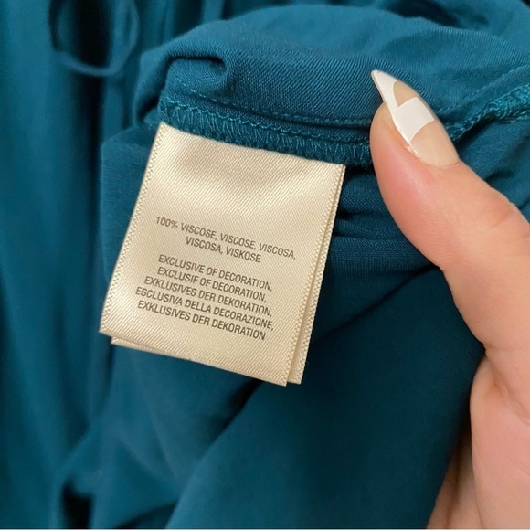 NEW Anthropologie Holding Horses Turquoise Rosario Off Shoulder Open Arm Blouse - Picture 10 of 11